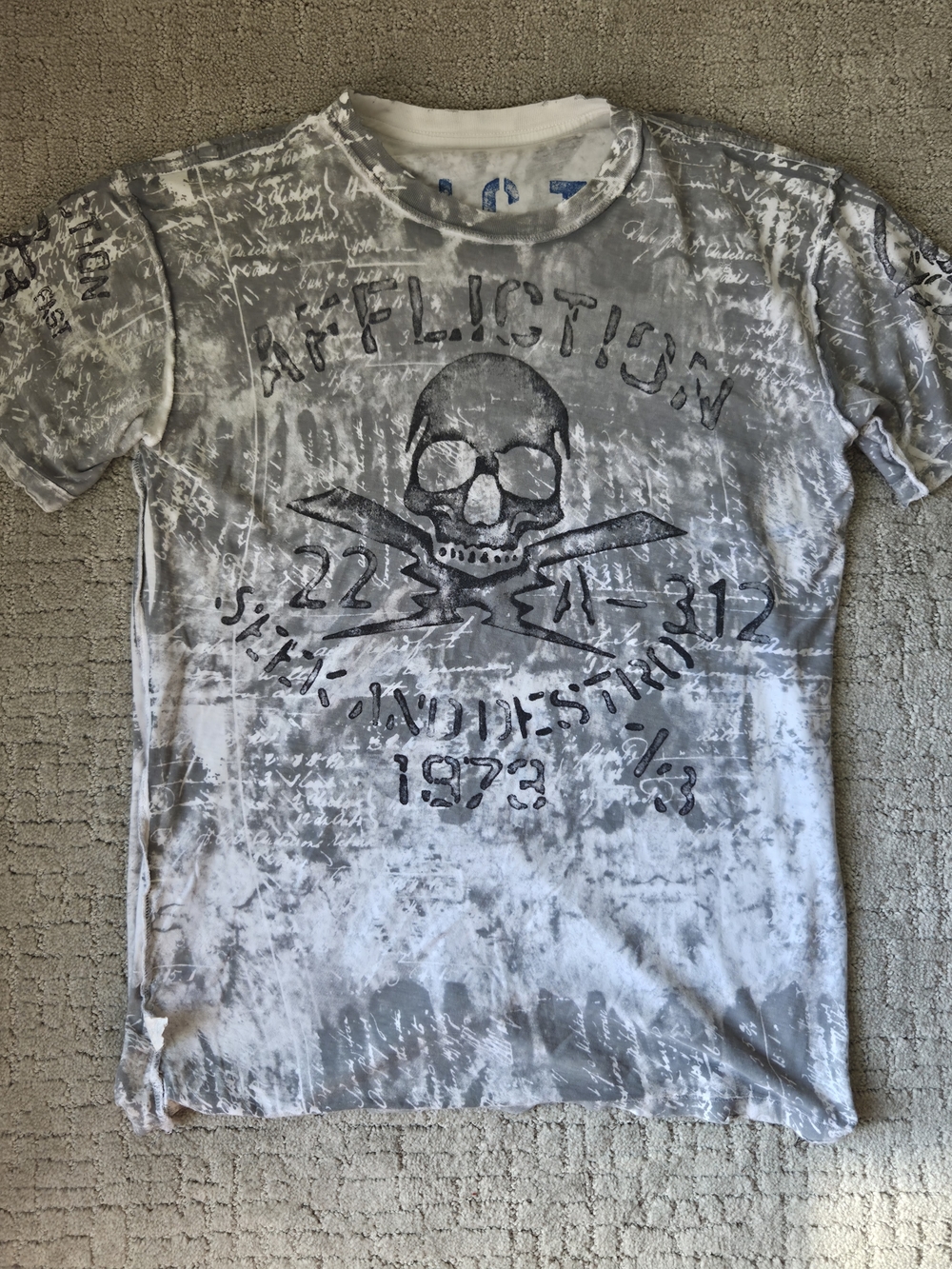 2000's Affliction Reversible T-Shirt Y2K Cyber Grunge Large